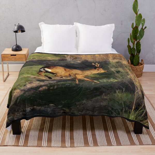 Item preview, Jumping roe buck in the meadow designed and sold by Guardi71.