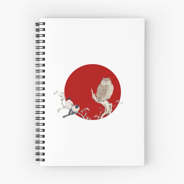 Item preview, Japanese Flag - Bullfinch and Horned Owl designed and sold by weavernap.