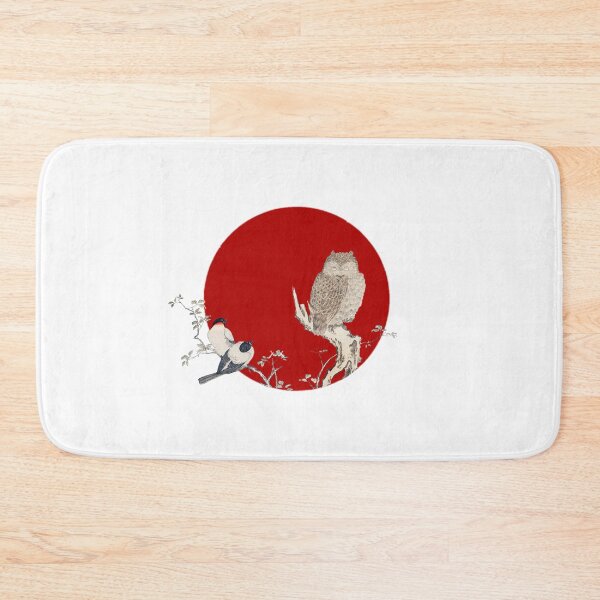 Item preview, Japanese Flag - Bullfinch and Horned Owl designed and sold by weavernap.
