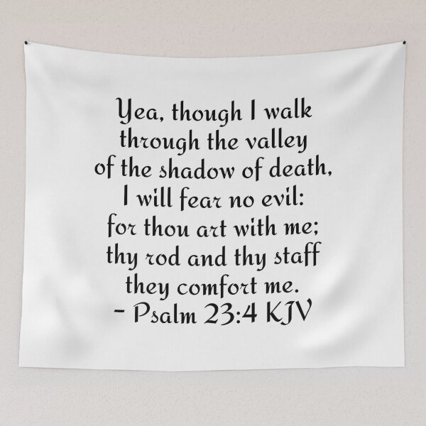 Item preview, Psalm 23:4 KJV - Black Modern Print designed and sold by VerShirts.