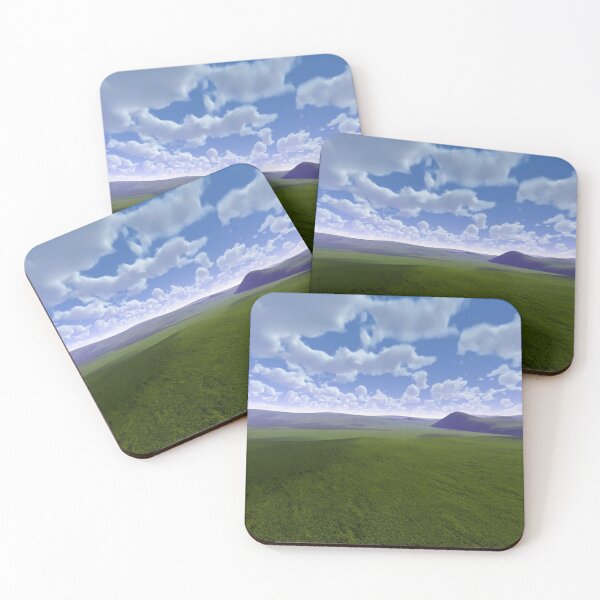 Item preview, Wonderful green landscape with blue sky and clouds designed and sold by foxwein.