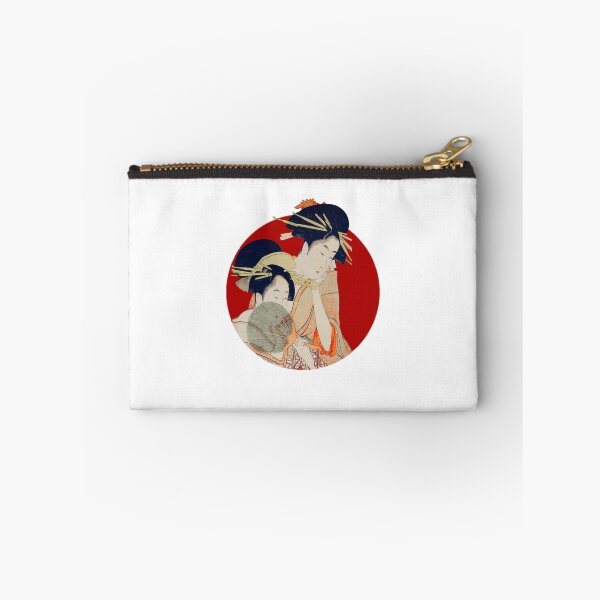 Item preview, Japanese Flag - Courtesans Holding a Fan with Elaborate Hair Ornaments designed and sold by weavernap.