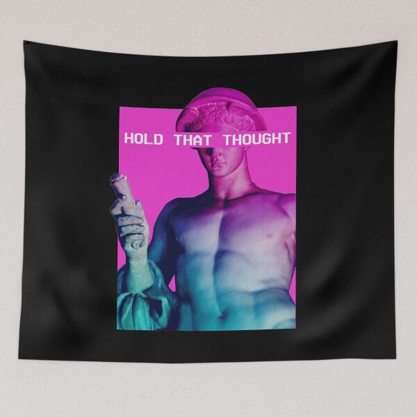 Item preview, Vaporwave Marble Sculpture Ironic Meme, Hold That Thought design designed and sold by D-C-Designs.