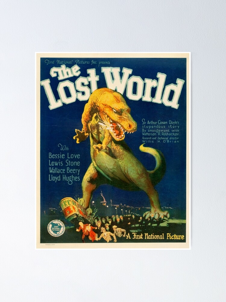 Vintage Hollywood Nostalgia The Lost World Dinosaur Scifi Science Fiction Film Movie Advertisement Poster Poster For Sale By Jnniepce Redbubble