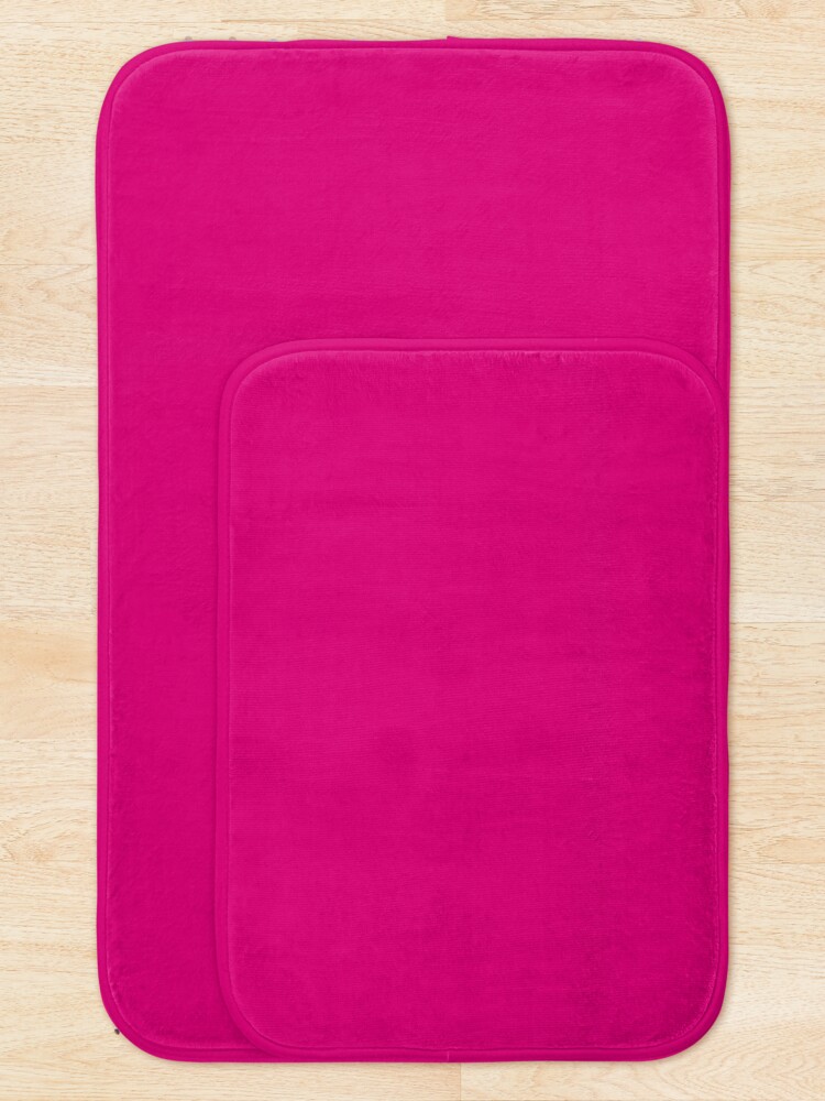 Alternate view of Hot Pink Fuchsia Solid Color Decor Bath Mat