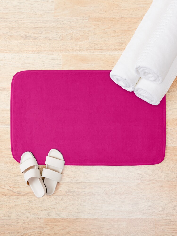 Alternate view of Hot Pink Fuchsia Solid Color Decor Bath Mat