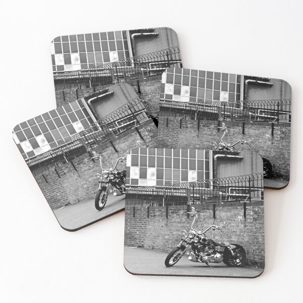 Item preview, Monochrome motorcycles in urban view designed and sold by John Millar.