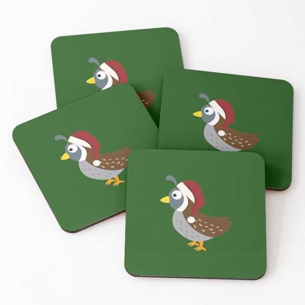 Item preview, Cute Cartoon Holiday Quail wearing a Santa Hat designed and sold by Hedgie Designs.