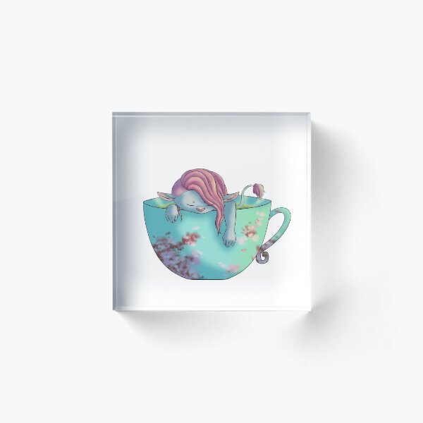 Cup of Caduceus Clay Acrylic Block