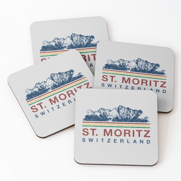 Item preview, St. Moritz Switzerland Retro Skiing Vintage Swiss designed and sold by IronEcho.