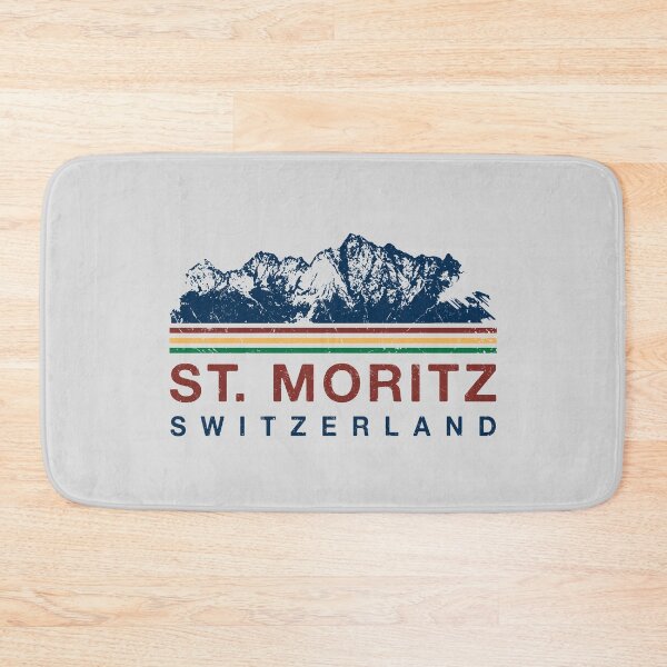Item preview, St. Moritz Switzerland Retro Skiing Vintage Swiss designed and sold by IronEcho.
