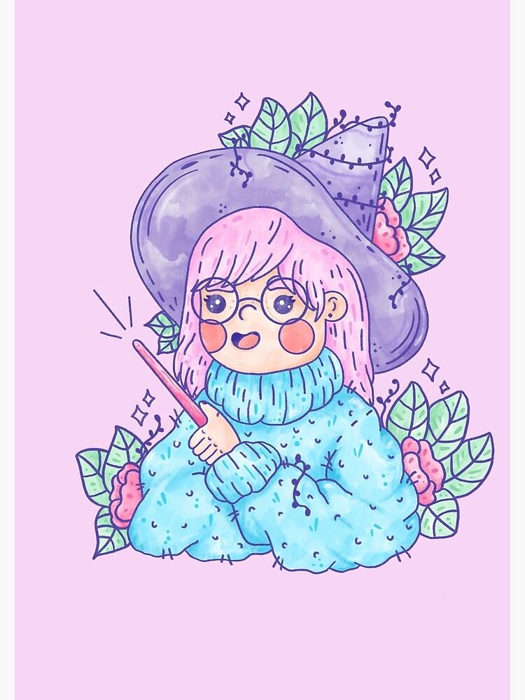 "Magical cute pastel witch" Poster by CuteKatsu Redbubble