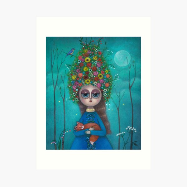 Bride In the Woods Art Print