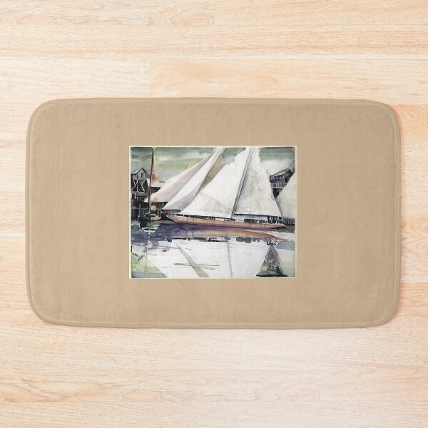 Item preview, Sailboats in marina watercolor designed and sold by simpson92.