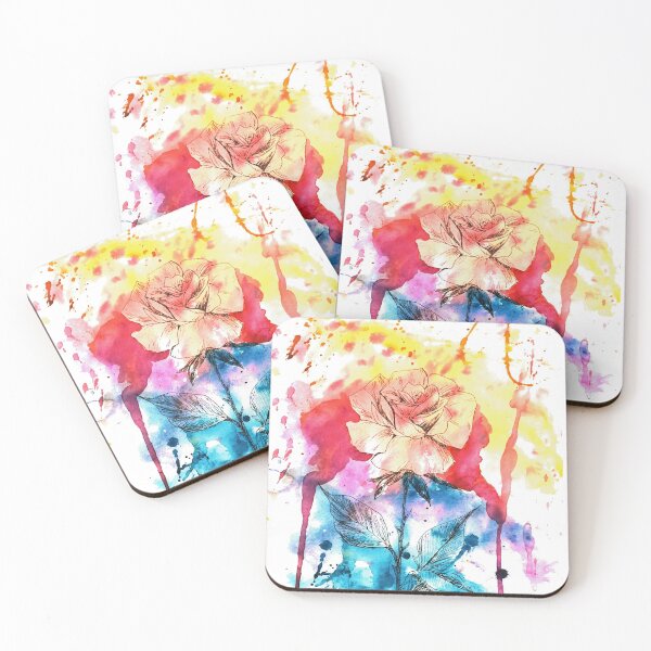 Item preview, rose watercolor art flover designed and sold by nemfisart.