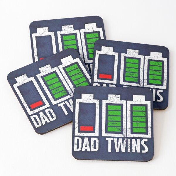 Item preview, Father of Twins T-Shirt - Empty Battery Paternity designed and sold by RAWWR.