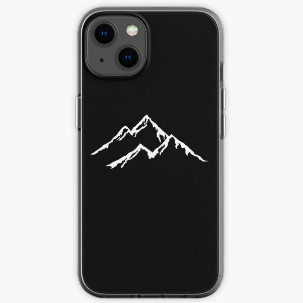 Ski Les Montagnes Montagne Ski Snowboard Snowboard Silhouette Coque souple iPhone