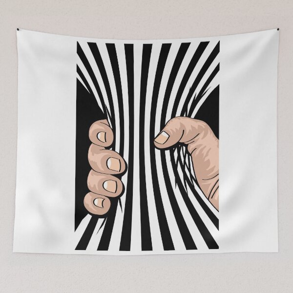 Item preview, Big Hand Squeezing Referee Style Stripes designed and sold by Garaga.