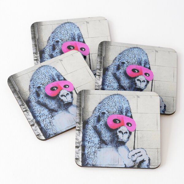 Item preview, Pink Gorilla Mask Banksy designed and sold by mattjmca.