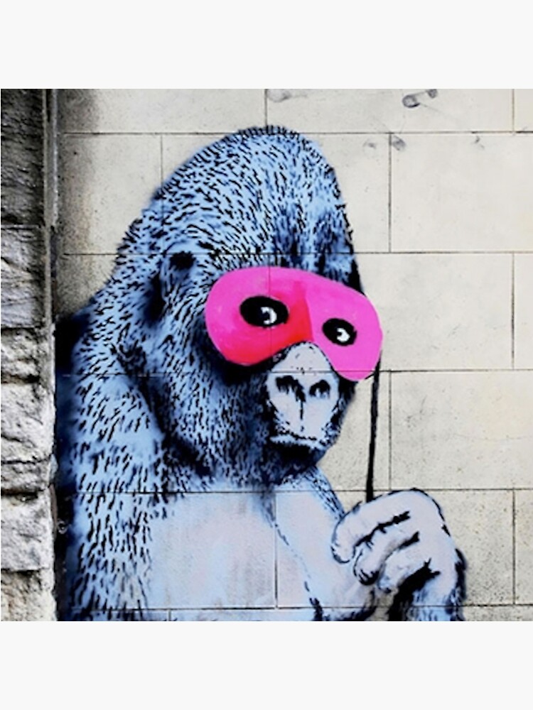 Pink Gorilla Mask Banksy