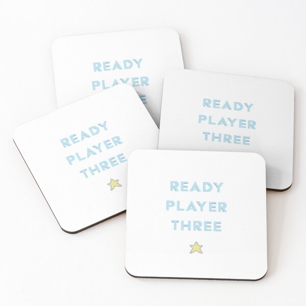 Item preview, Ready Player Three Pixel Star Blue and White designed and sold by lovelyinkshop-.