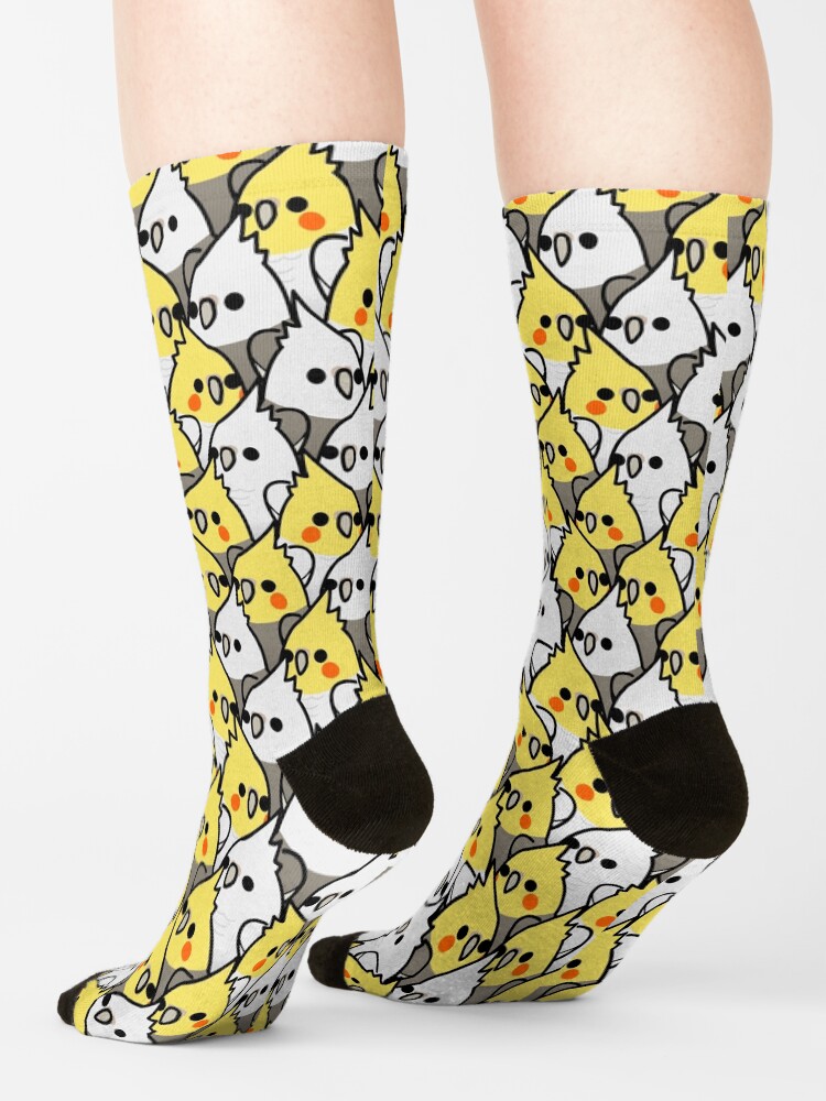 Alternate view of Too Many Birds! - Cockatiel Squad Socks