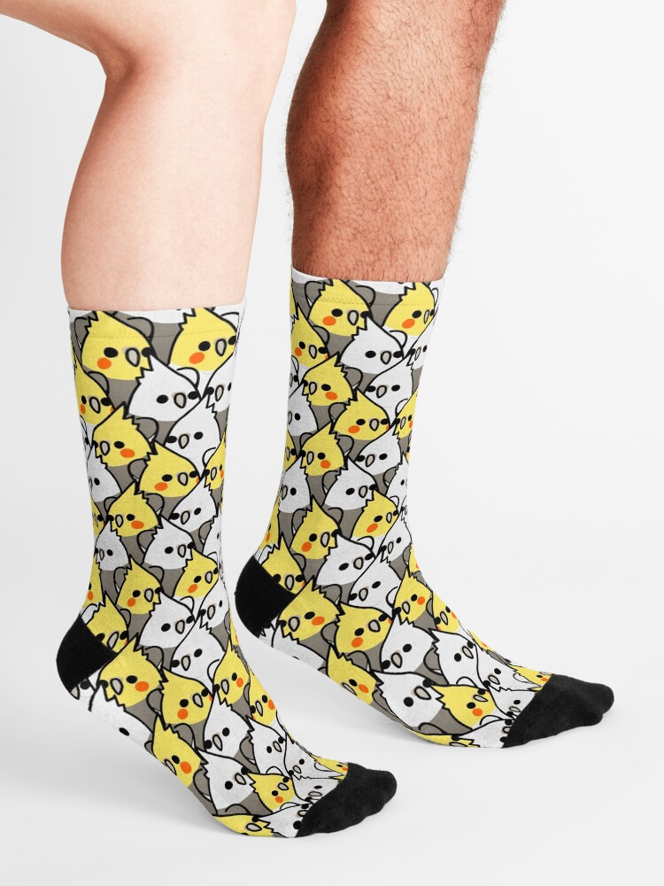 Alternate view of Too Many Birds! - Cockatiel Squad Socks