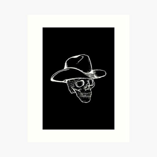 Dallas Cowboys Skull Art Art Print