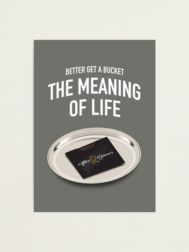 Alternate view of The Meaning of Life - Alternative Movie Poster Photographic Print