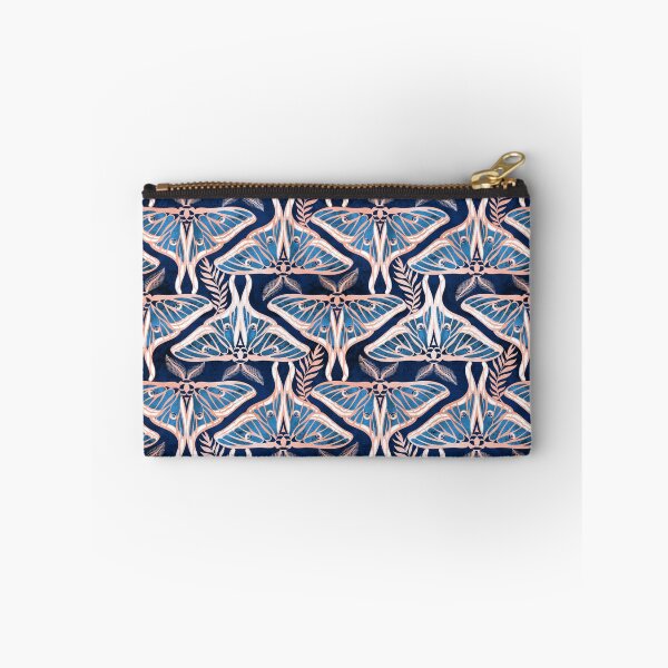 Item preview, Deco moon moths // metal rose texture and blue designed and sold by SelmaCardoso.