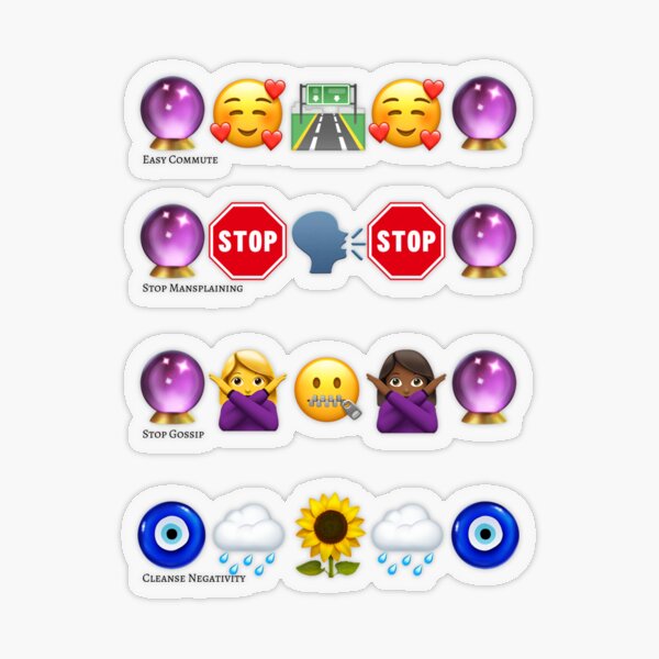 Emoji Spell Set for Life and Work Transparent Sticker