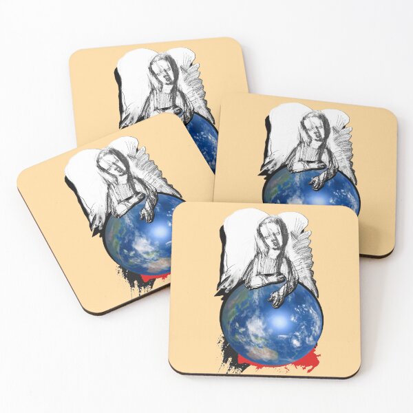 Item preview, Angel Sitting on Blue Earth (Original Poster by ACCI) designed and sold by VanyssaGraphics.
