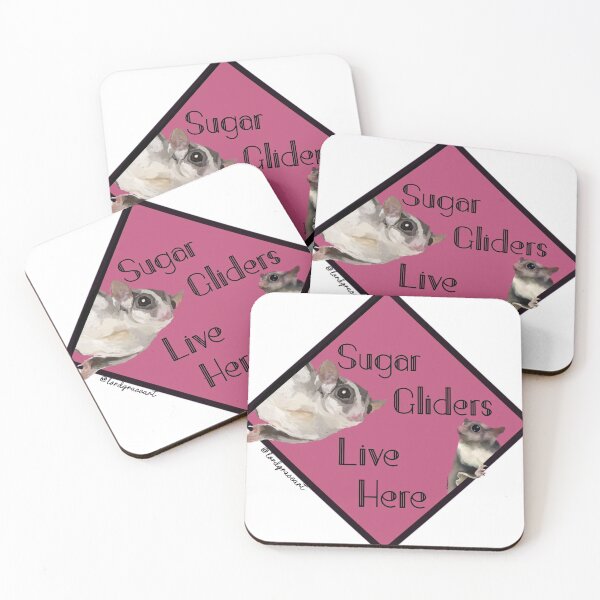 Item preview, Sugar Gliders Live Here- Rose Pink  designed and sold by LordGraceArt.