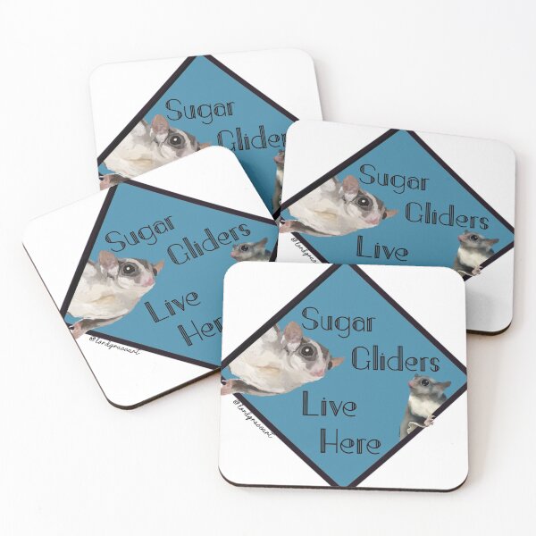 Item preview, Sugar Gliders Live Here- Sky Blue designed and sold by LordGraceArt.