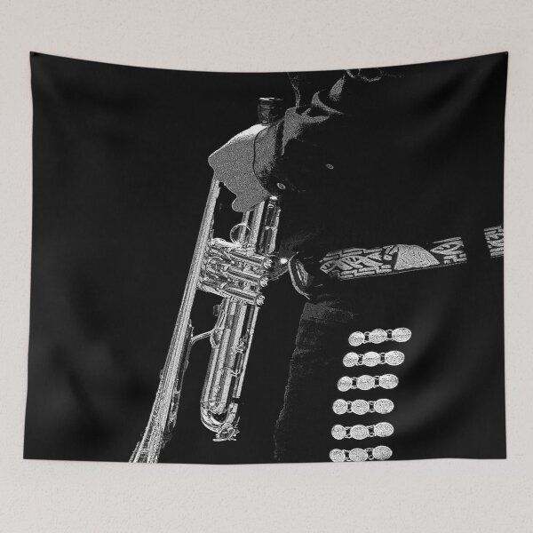 Item preview, Mariachi Band Trumpeter in Black and White designed and sold by William E Lopez.