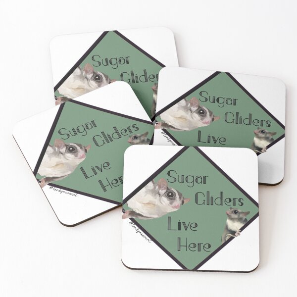 Item preview, Sugar Gliders Live Here- Green  designed and sold by LordGraceArt.
