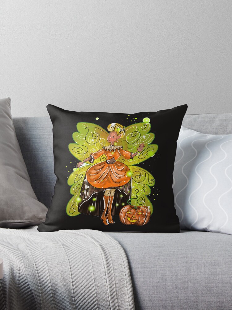 Thumbnail 1 of 4, Pillow, Hallie's Fairy Halloween Holiday Store™ designed and sold by TeelieTurner.