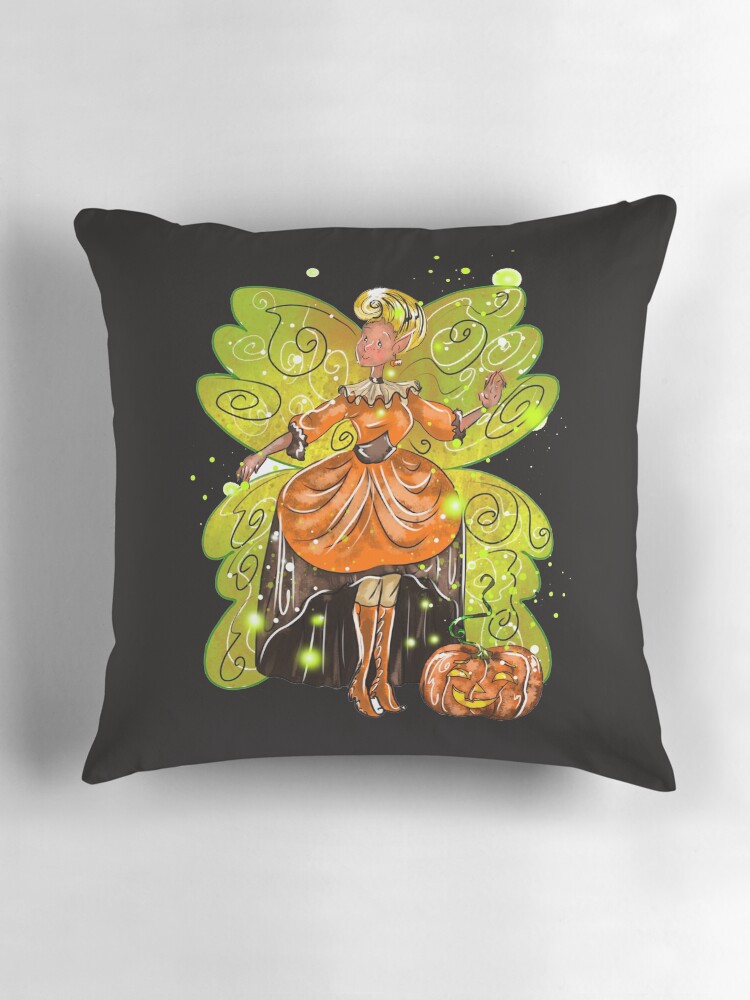 Thumbnail 3 of 4, Pillow, Hallie's Fairy Halloween Holiday Store™ designed and sold by TeelieTurner.