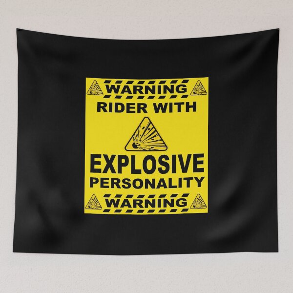 Item preview, Warning - Rider with Explosive Personality designed and sold by ianearthcore.