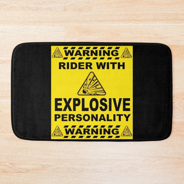 Item preview, Warning - Rider with Explosive Personality designed and sold by ianearthcore.