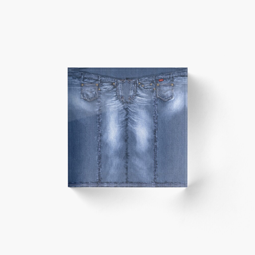 Acid Wash Style Blue Jeans Art Board Print