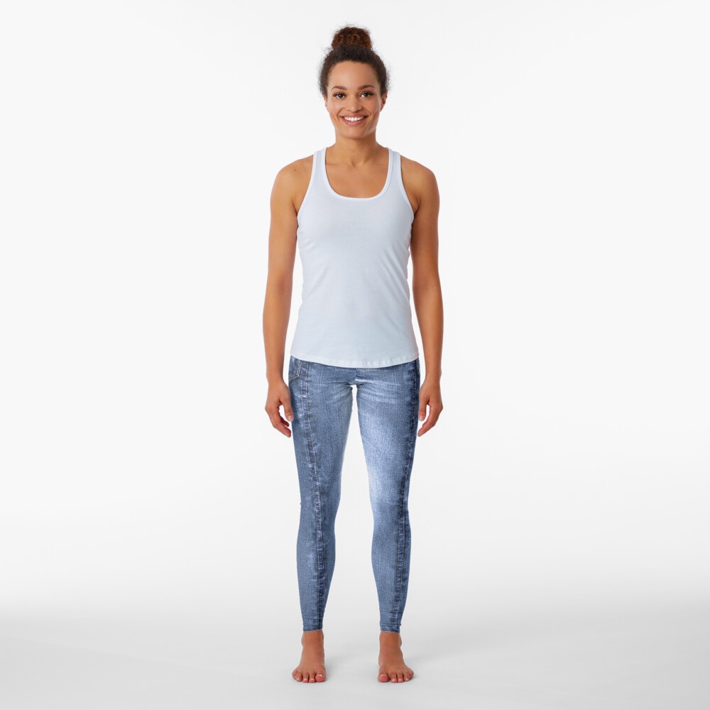 Disover Acid Wash Style Blue Jeans | Leggings