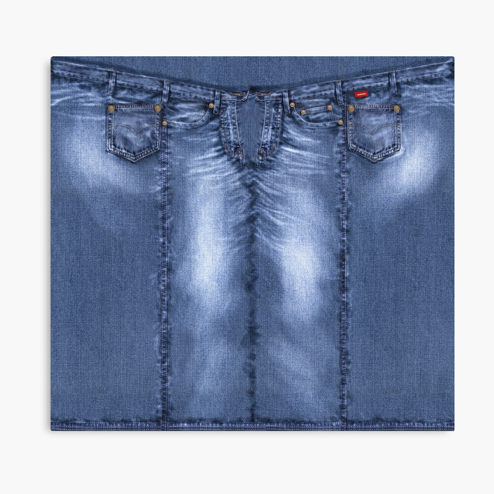 Acid Wash Style Blue Jeans Art Board Print