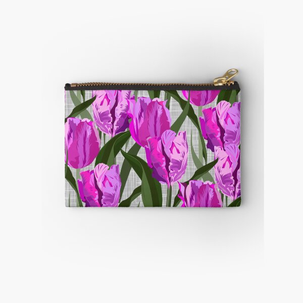 Item preview, Large pink parrot tulips on linen texture designed and sold by kobyakov.