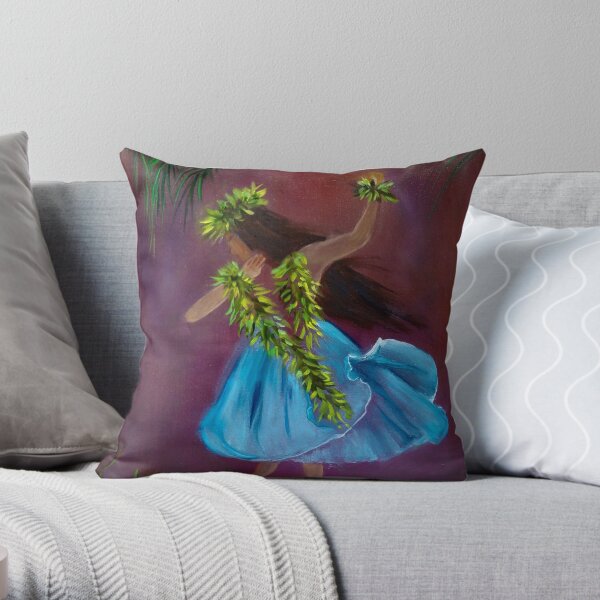 Hula Skirt Throw Pillow