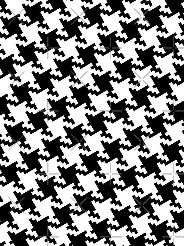 Bold Houndstooth Pied de Poule Pattern by Garaga