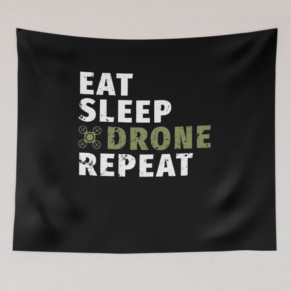 Aperçu de l'œuvre Mangez le drone de sommeil répètent le cadeau de course de quadricoptère créée et vendue par jeffded.