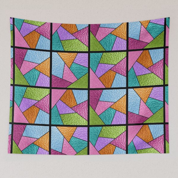 Item preview, Stained Glass Quilt Pattern designed and sold by karwilberevivalcollection.