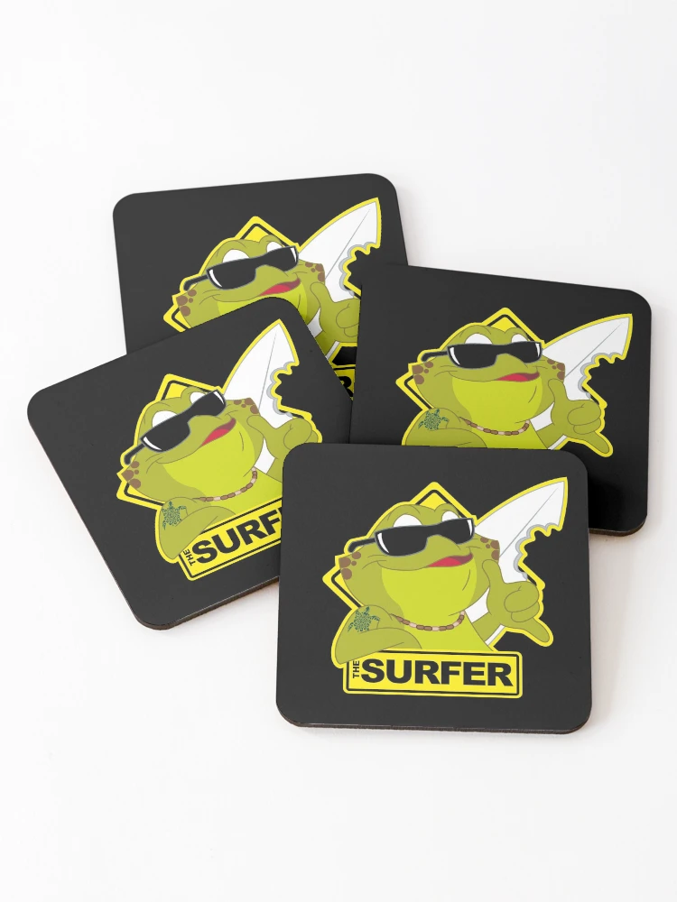 Thumbnail 1 of 5, Coasters (Set of 4), Toad Rage! THE SURFER designed and sold by Dion Summergreene.