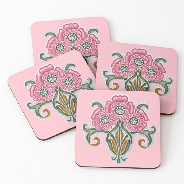 Item preview, Floral Tile Art Nouveau designed and sold by WheresMyMojo.